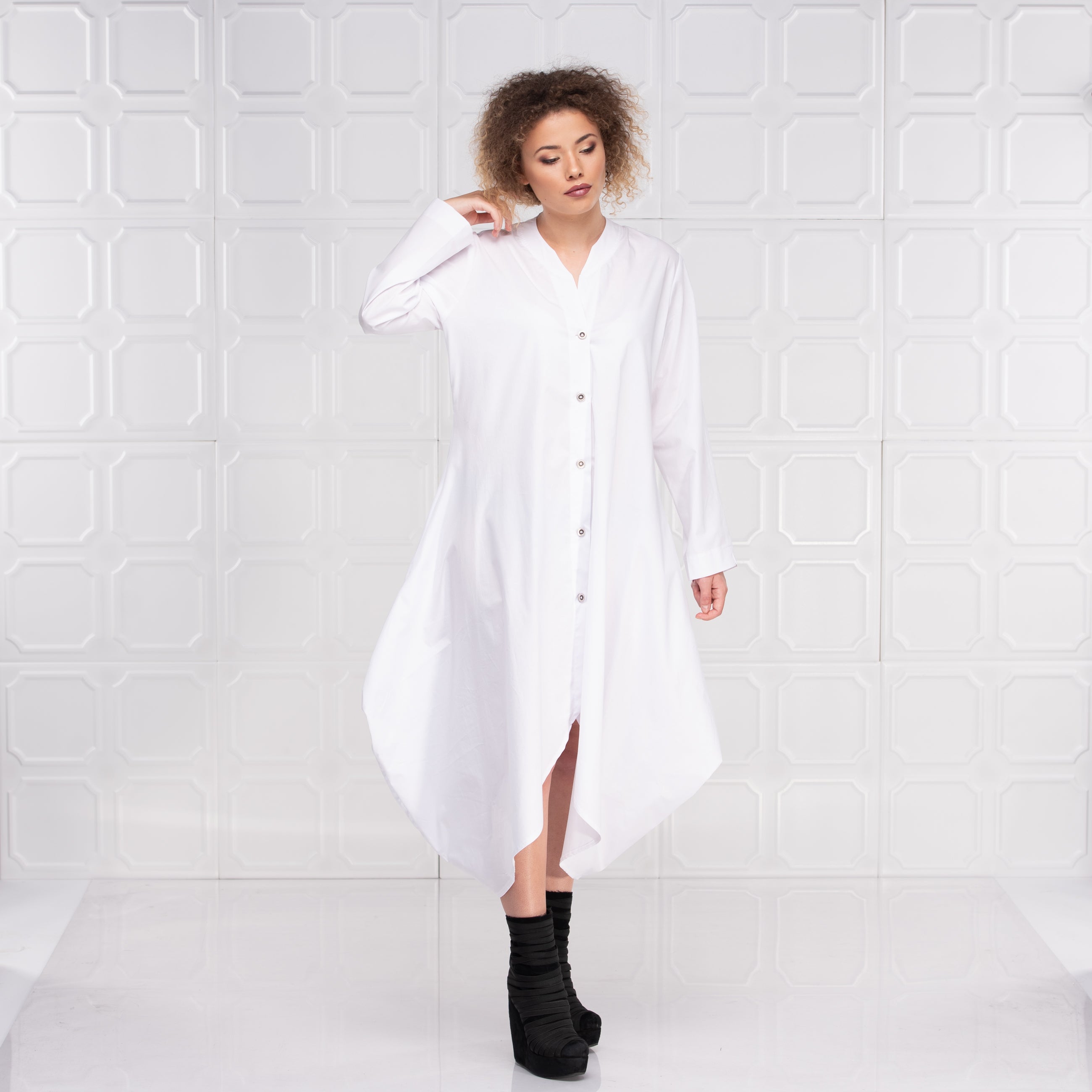 Extravagant Cotton Shirtdress