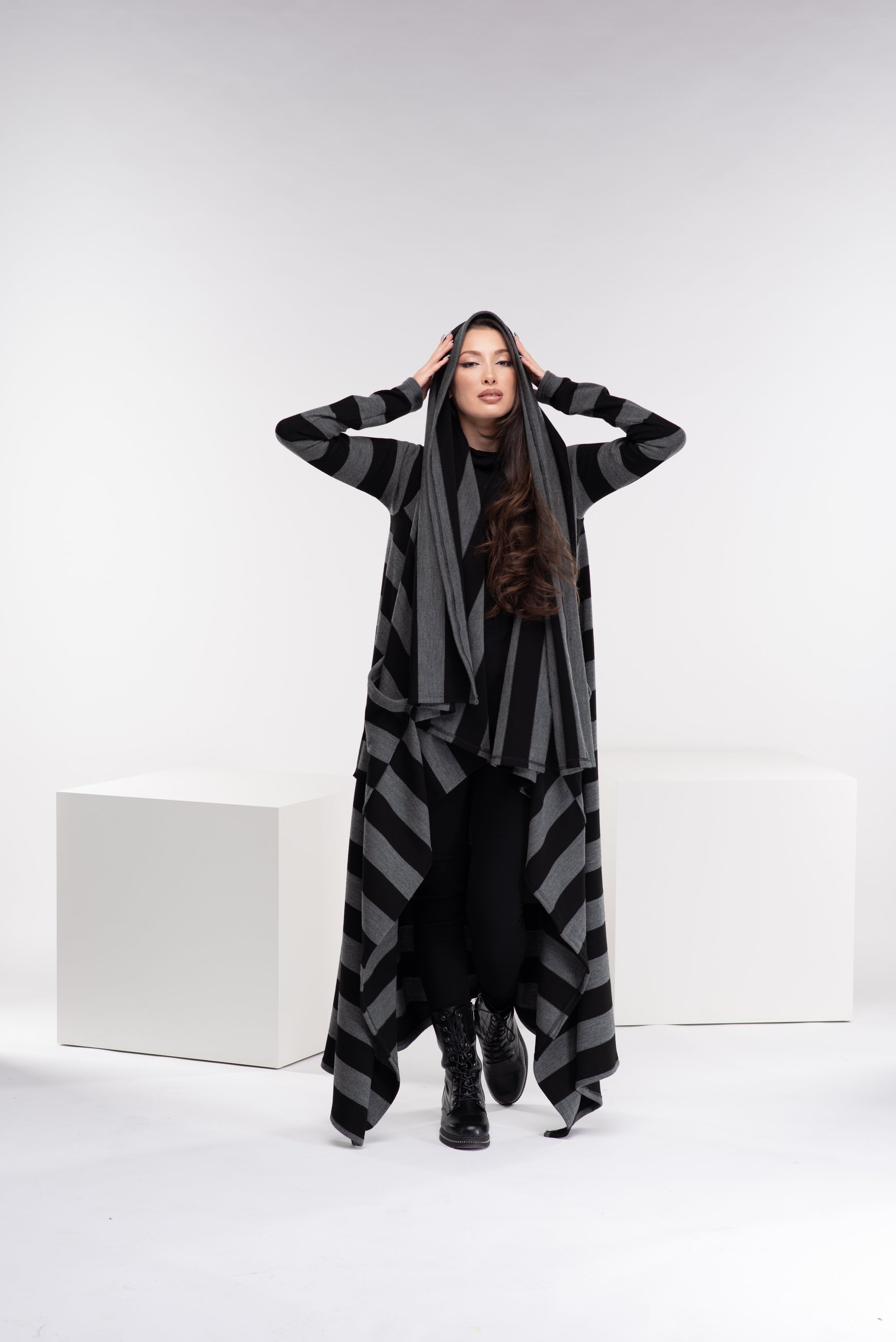 Long Asymmetrical Cape Coat