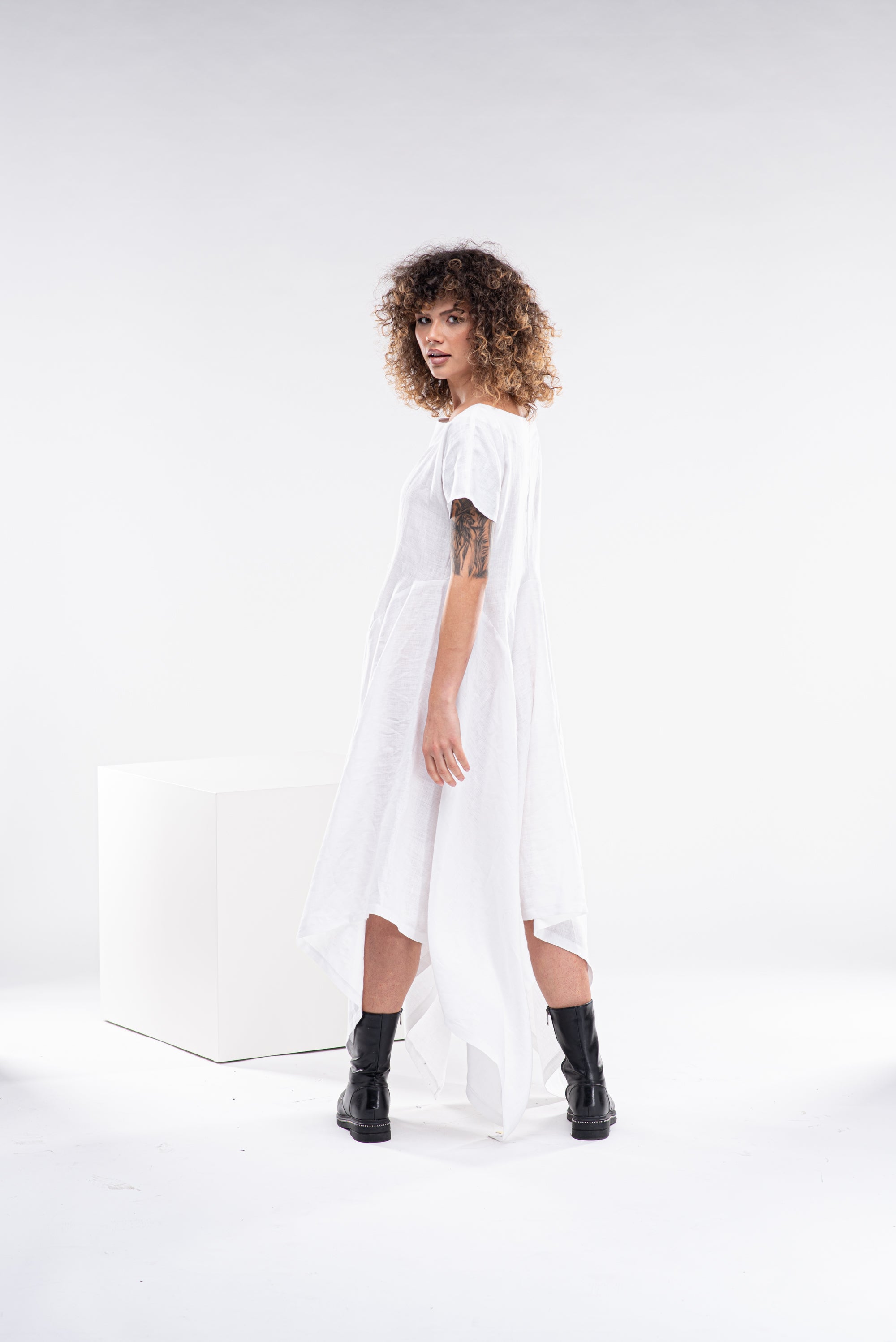 Asymmetrical Linen Dress