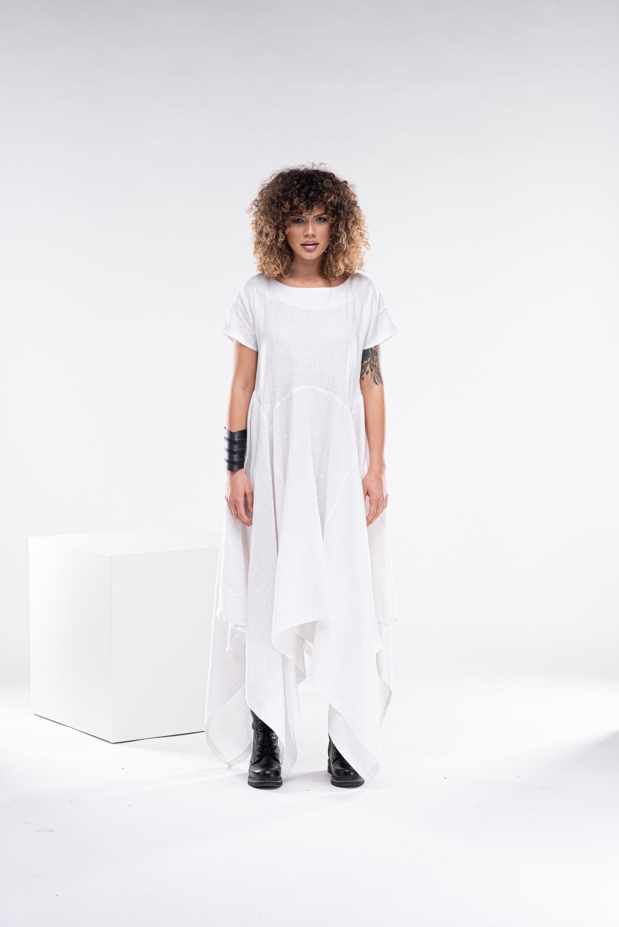 Asymmetrical Linen Dress