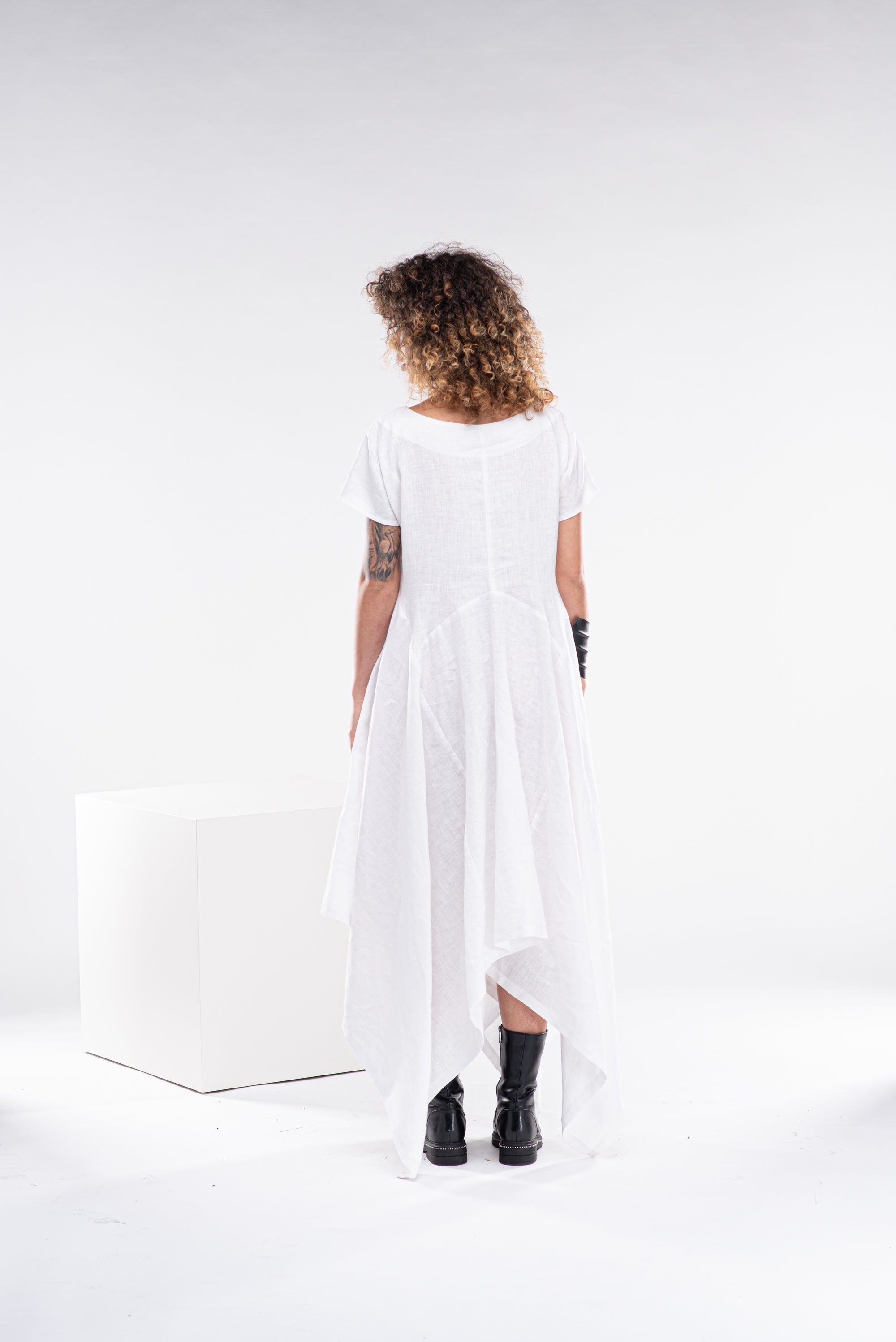 Asymmetrical Linen Dress