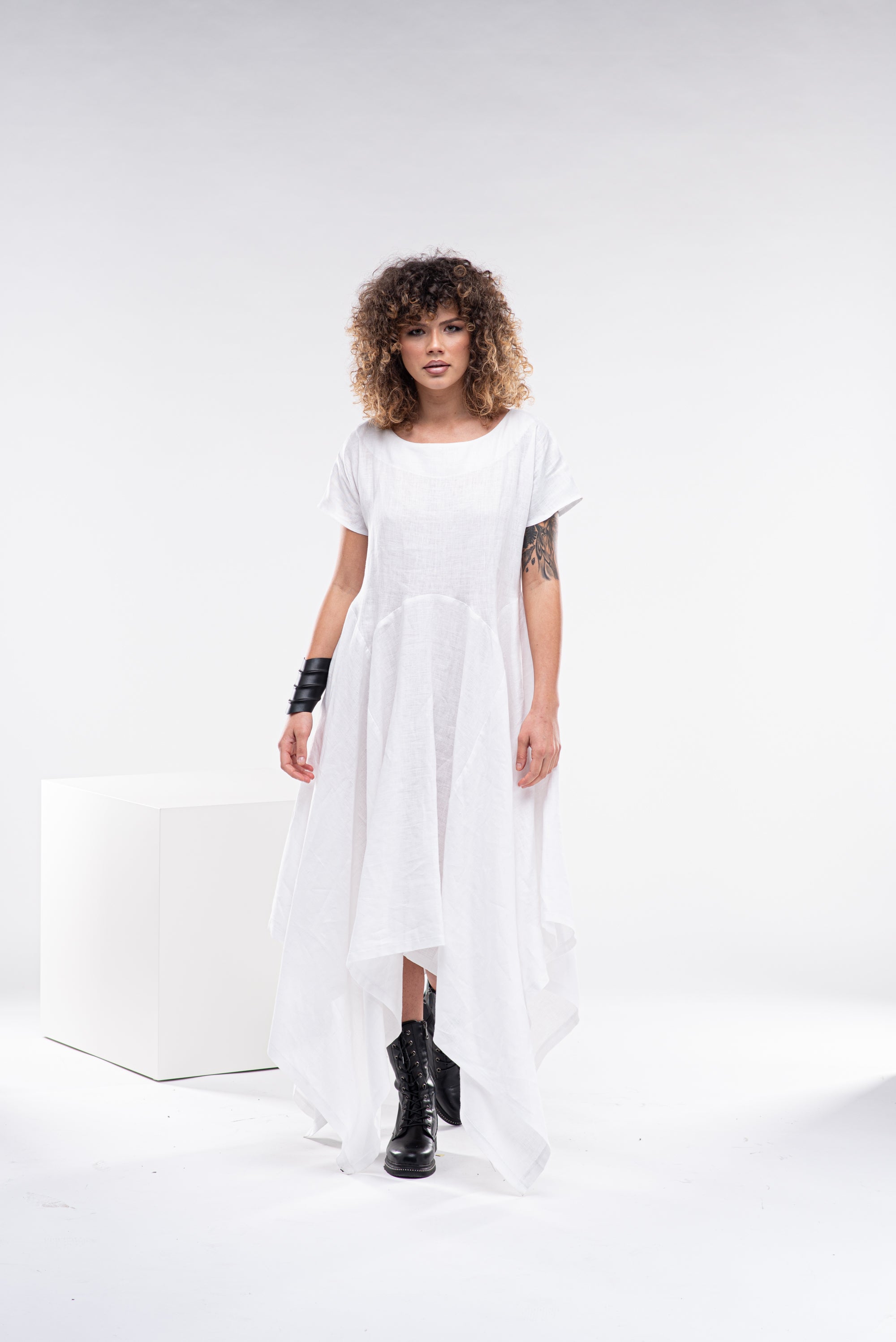 Asymmetrical Linen Dress