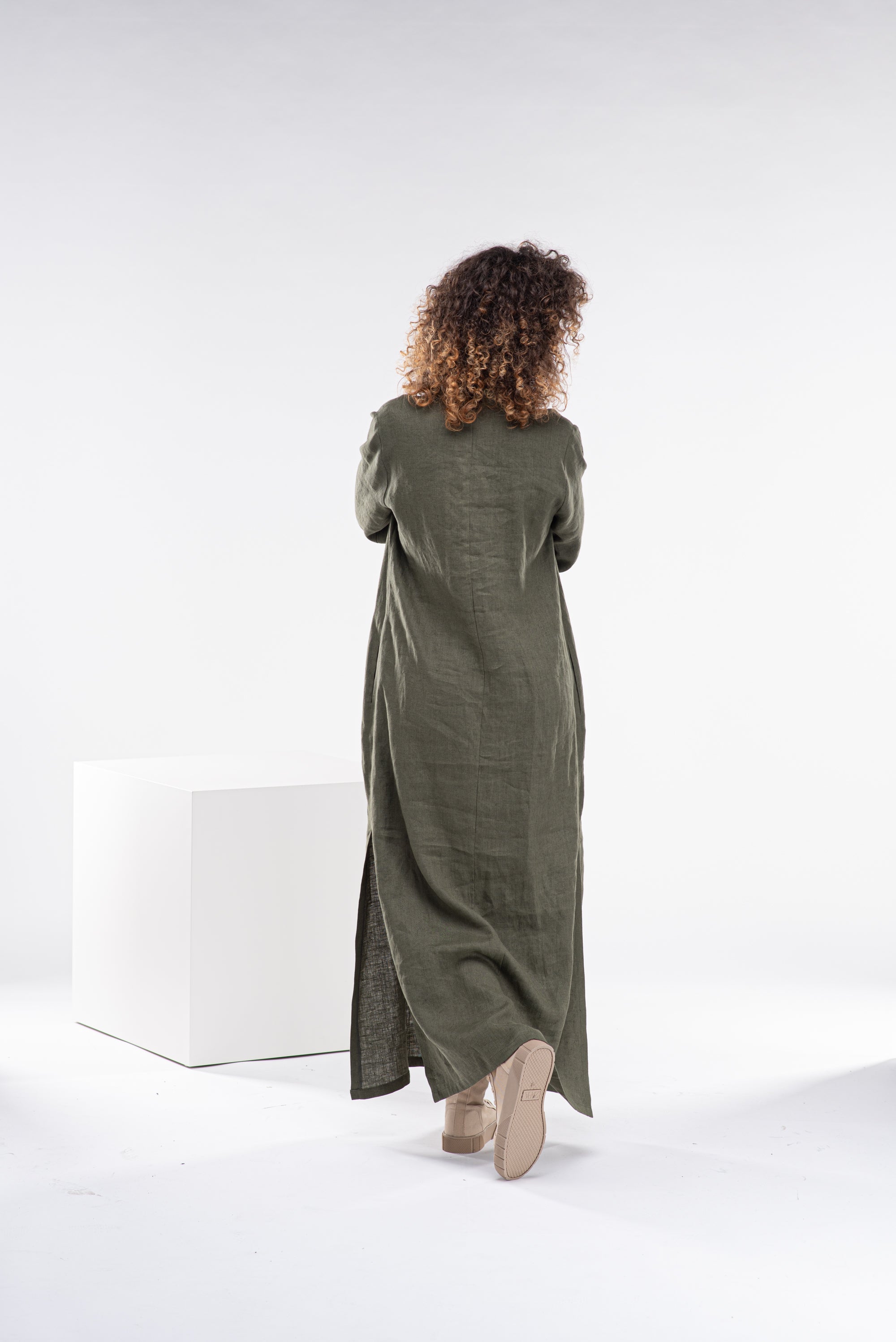 Linen Kaftan Dress