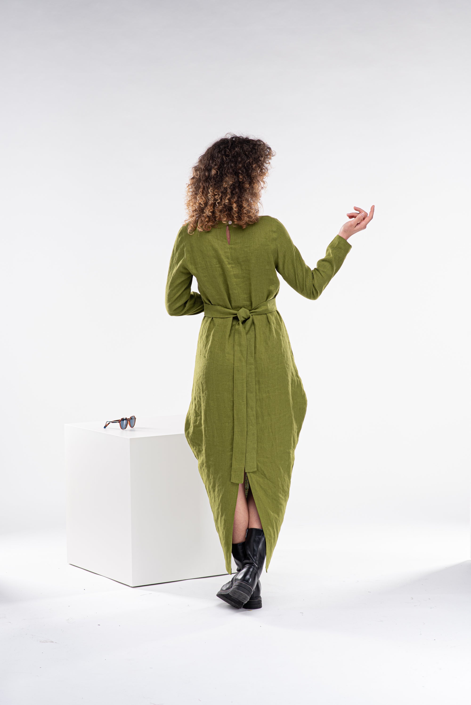 multiway linen dress DEVON BIAS CUT MULTIWAY LINEN MAXI DRESS