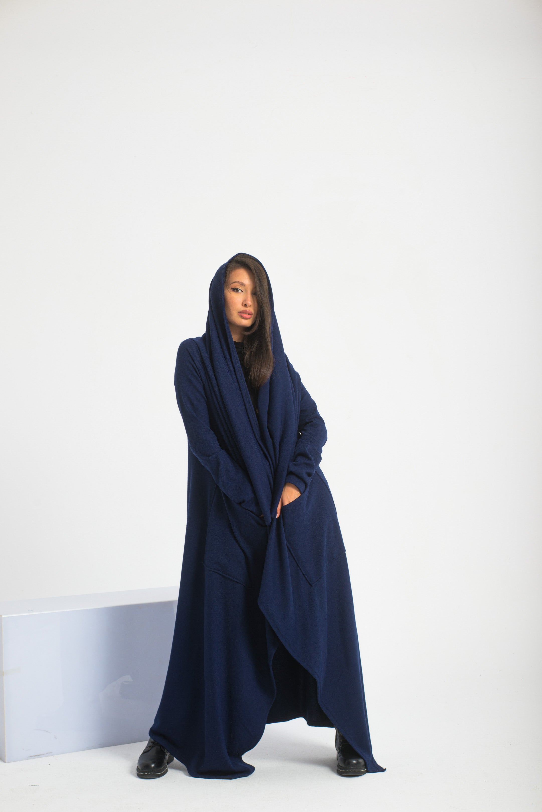 Long Asymmetrical Cape Coat