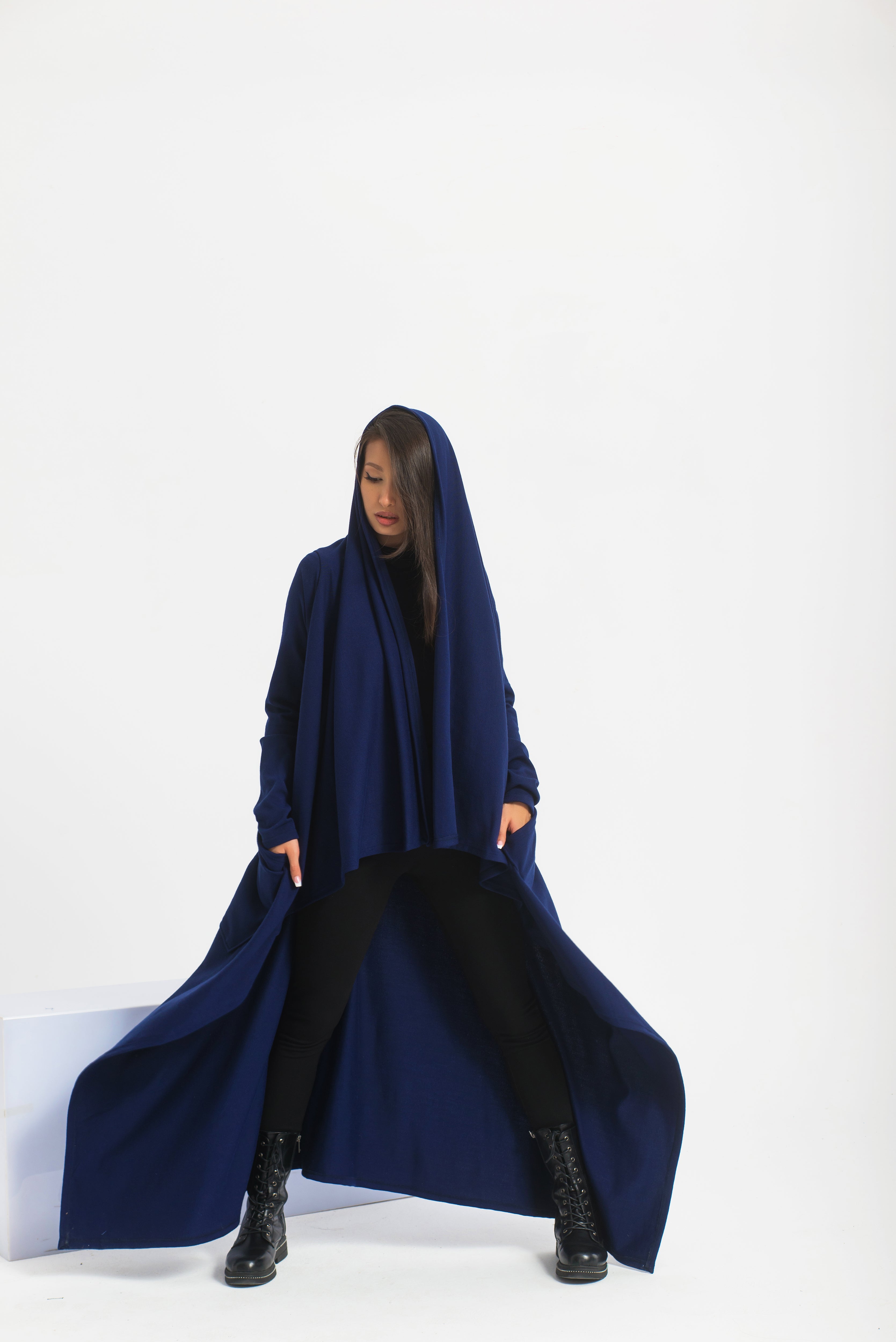 Long Asymmetrical Cape Coat