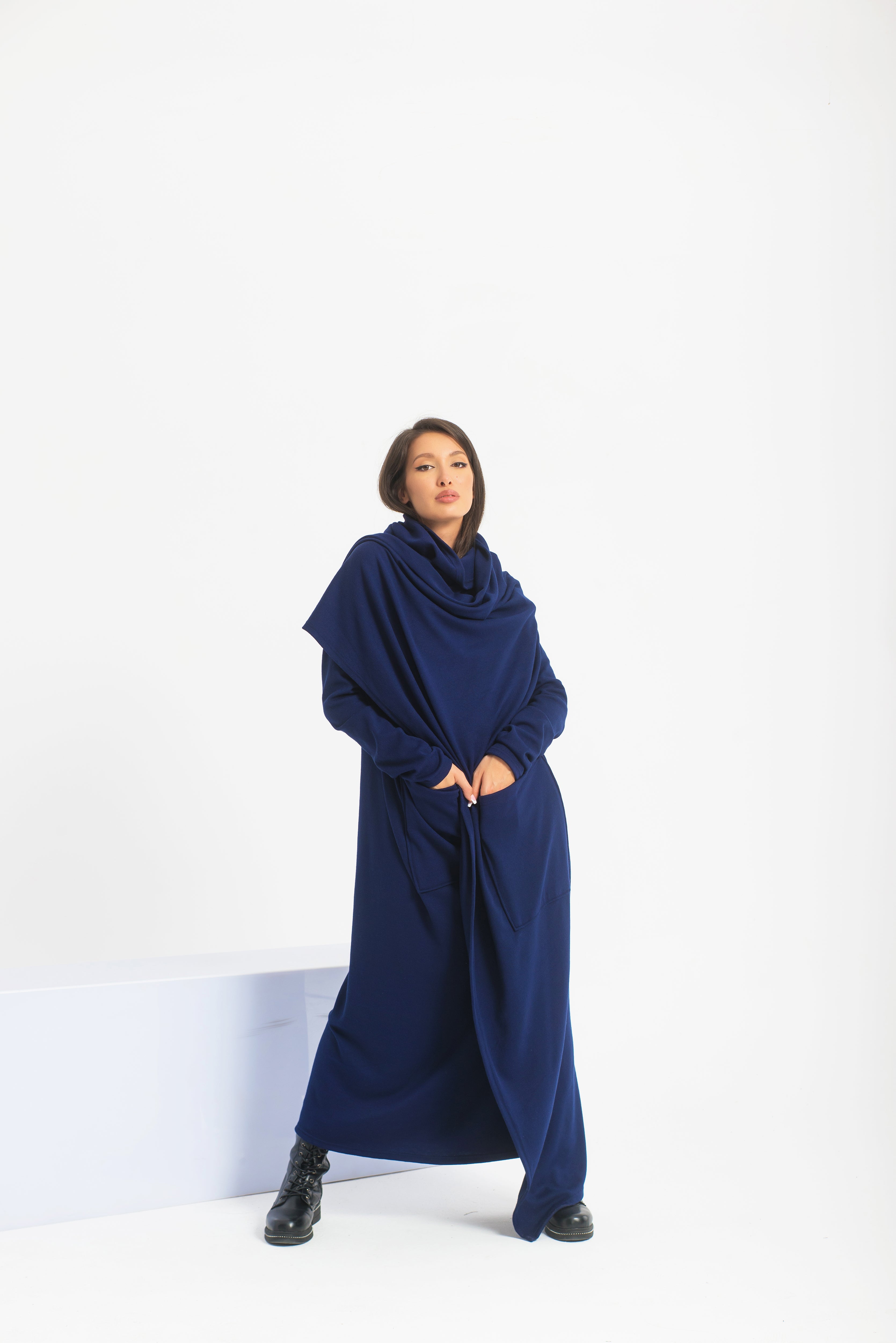 Long Asymmetrical Cape Coat