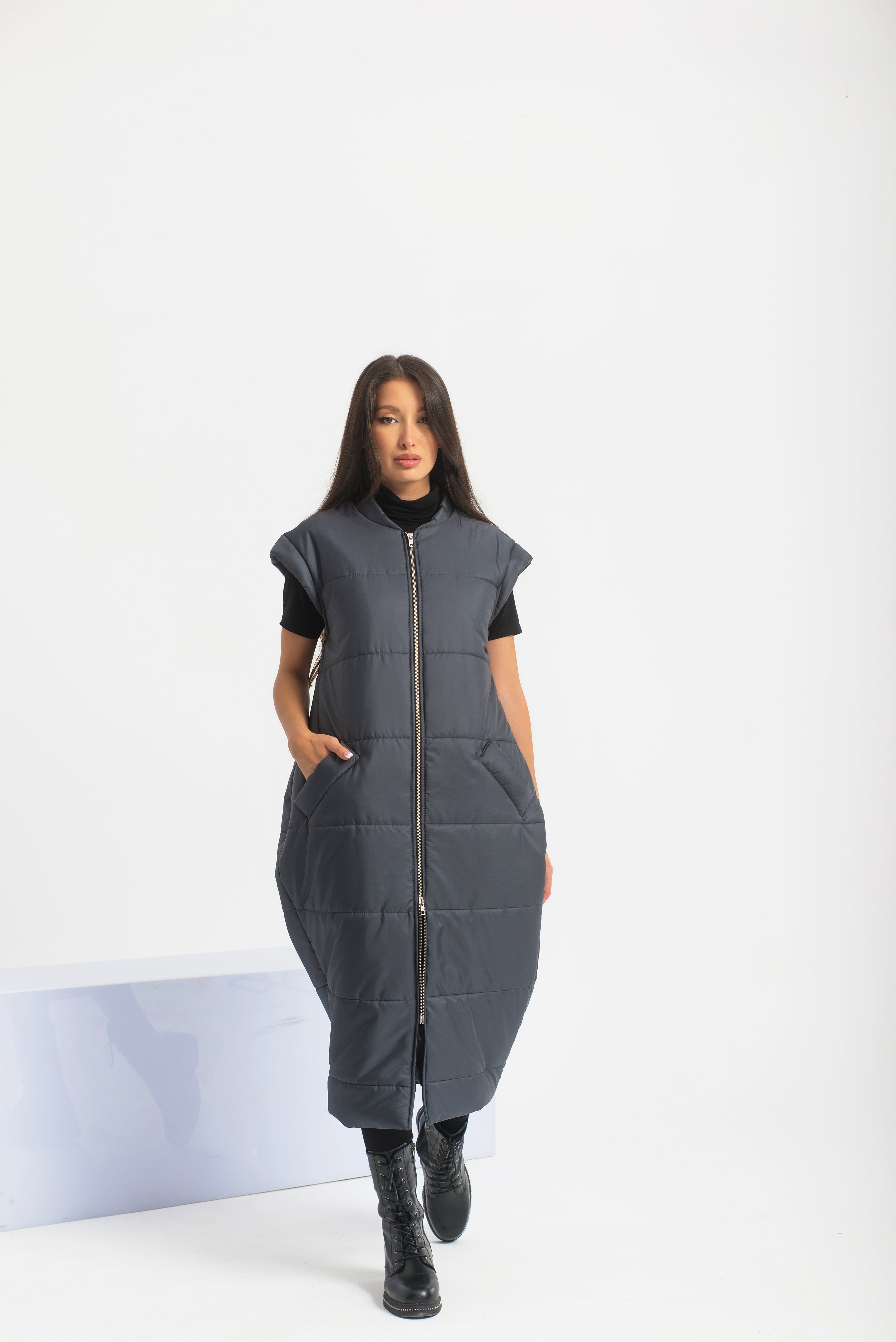 Sleeveless Puffer Coat