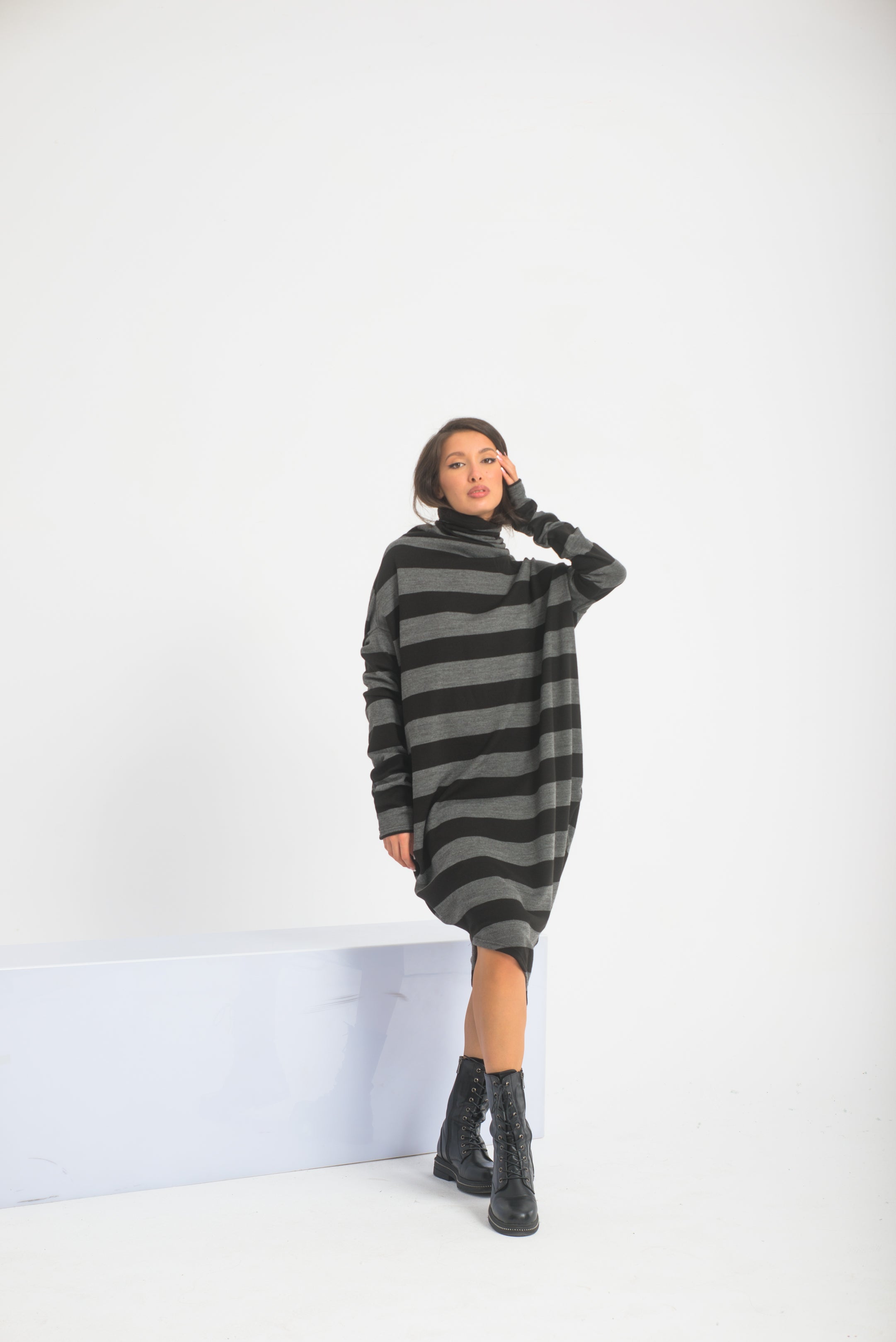 Asymmetrical Sweater Dress