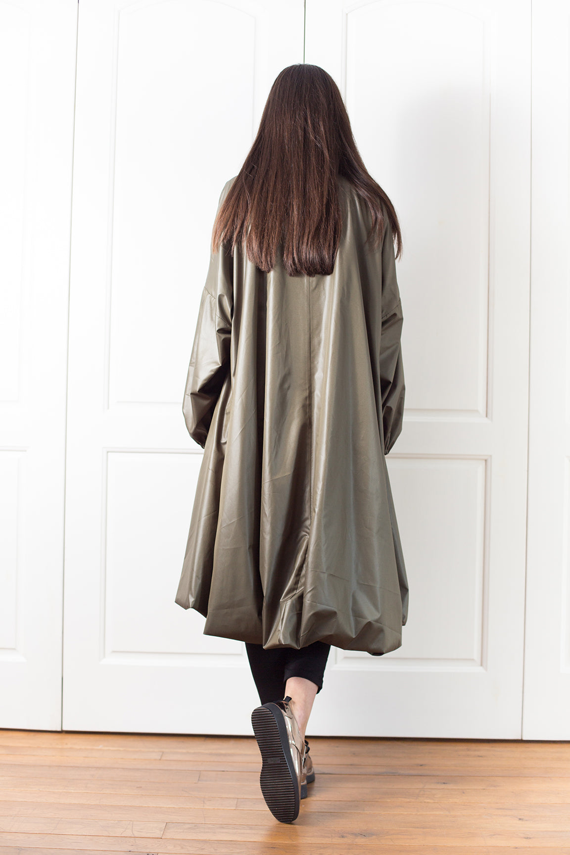 Olive Green Plus Size Raincoat