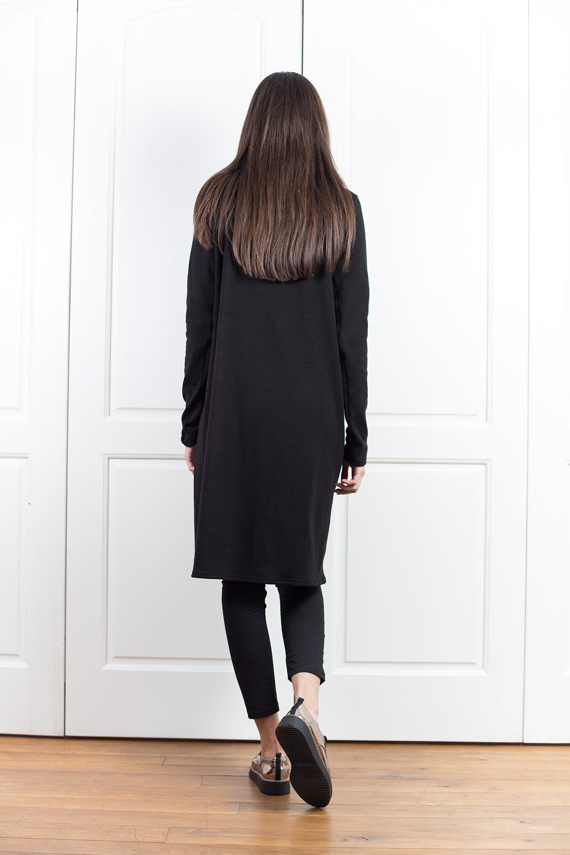 Black Loose Maxi Pullover