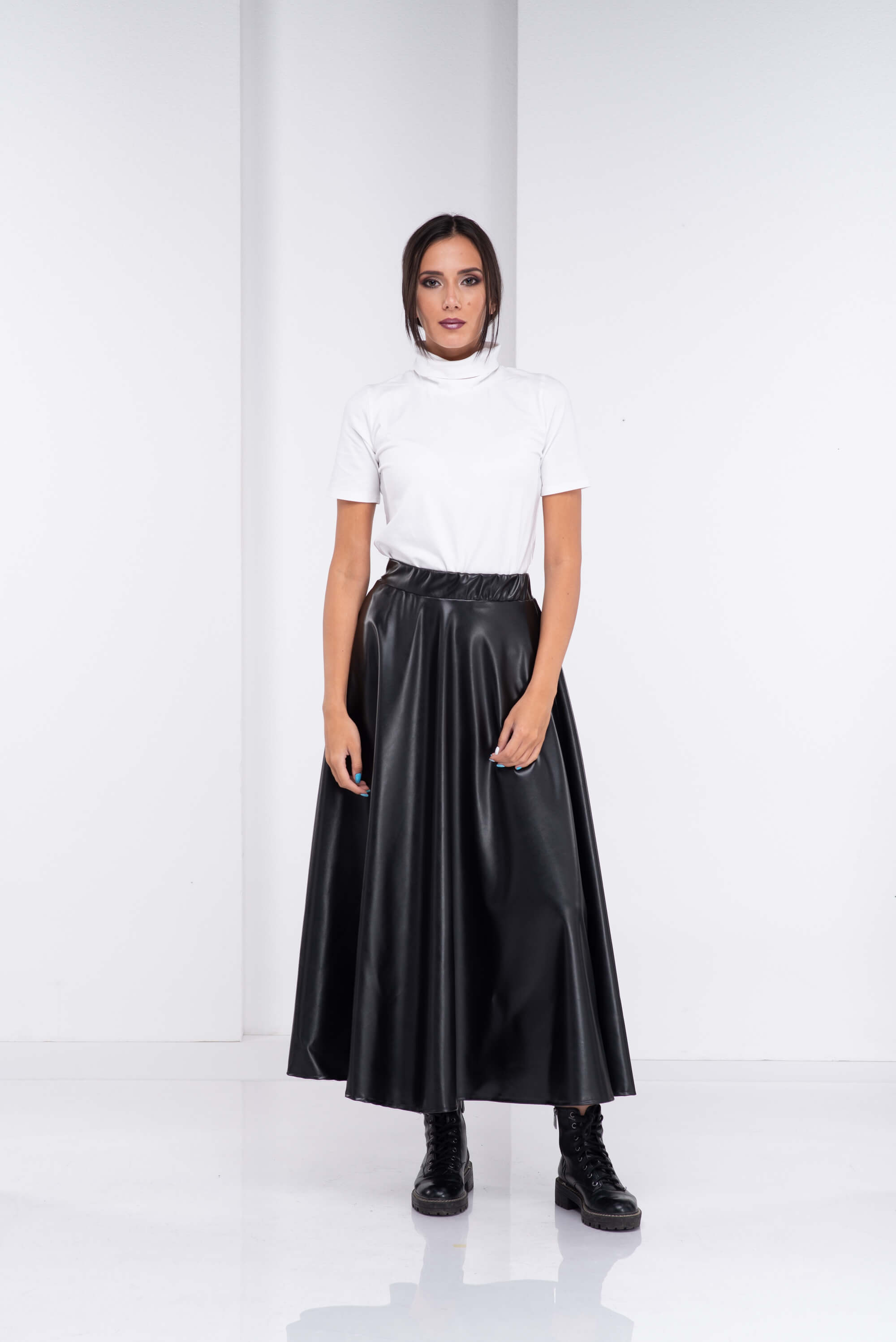 Maxi Vegan Leather Skirt