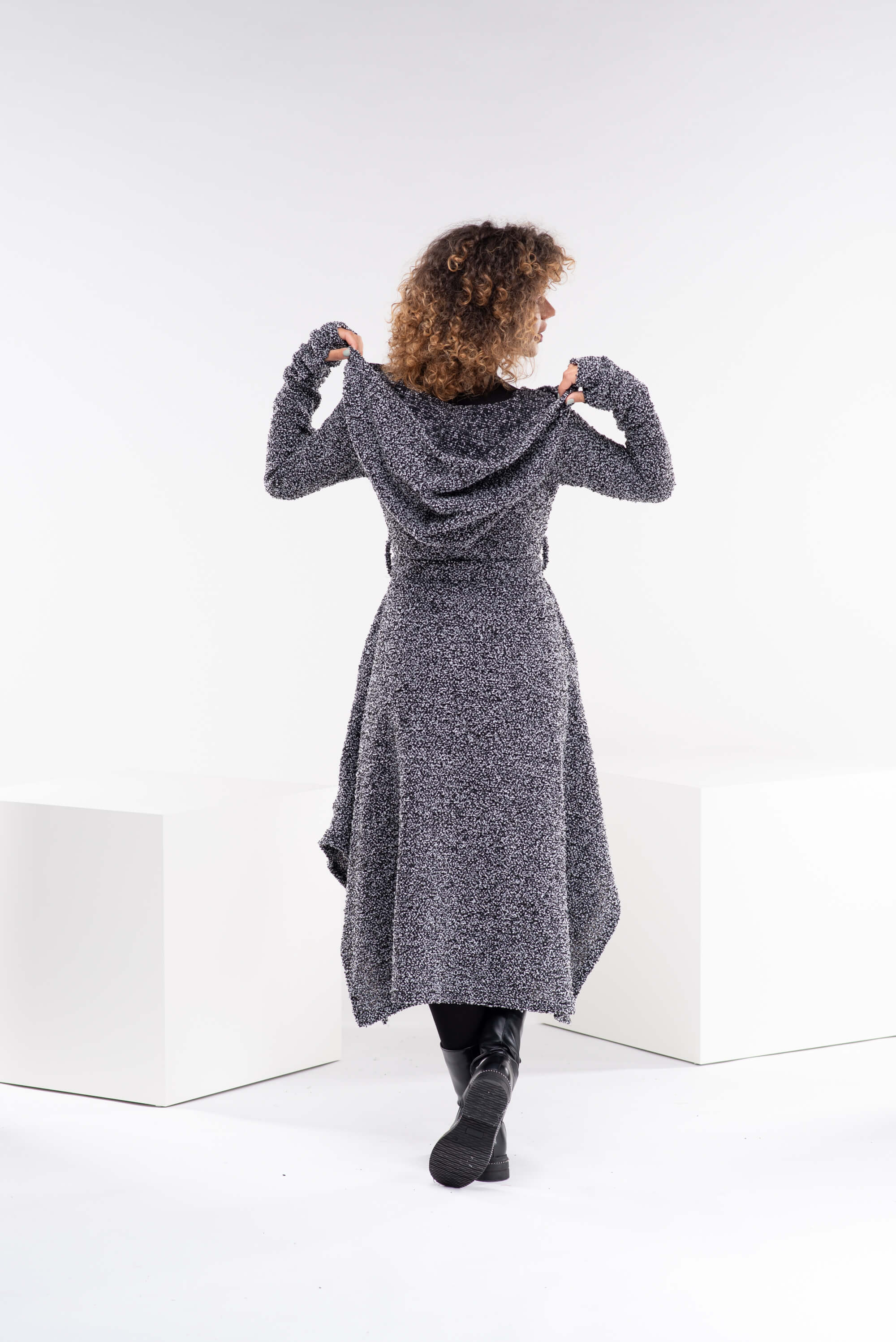 Melange  Long Loose Cardigan Coat