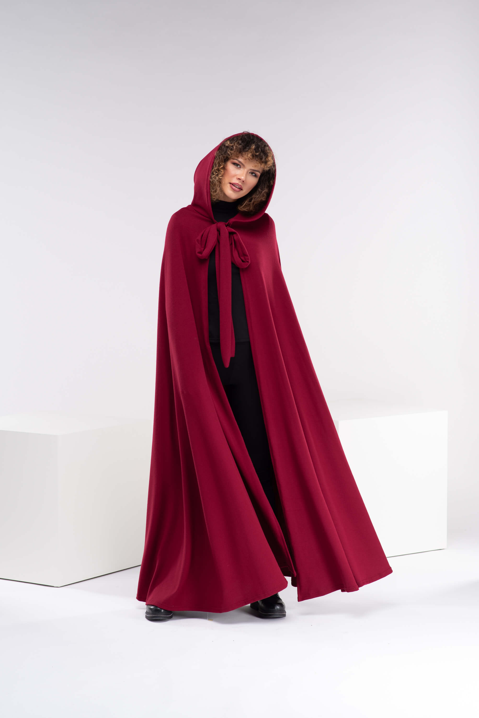 Burgundy Long Maxi Sweater Coat