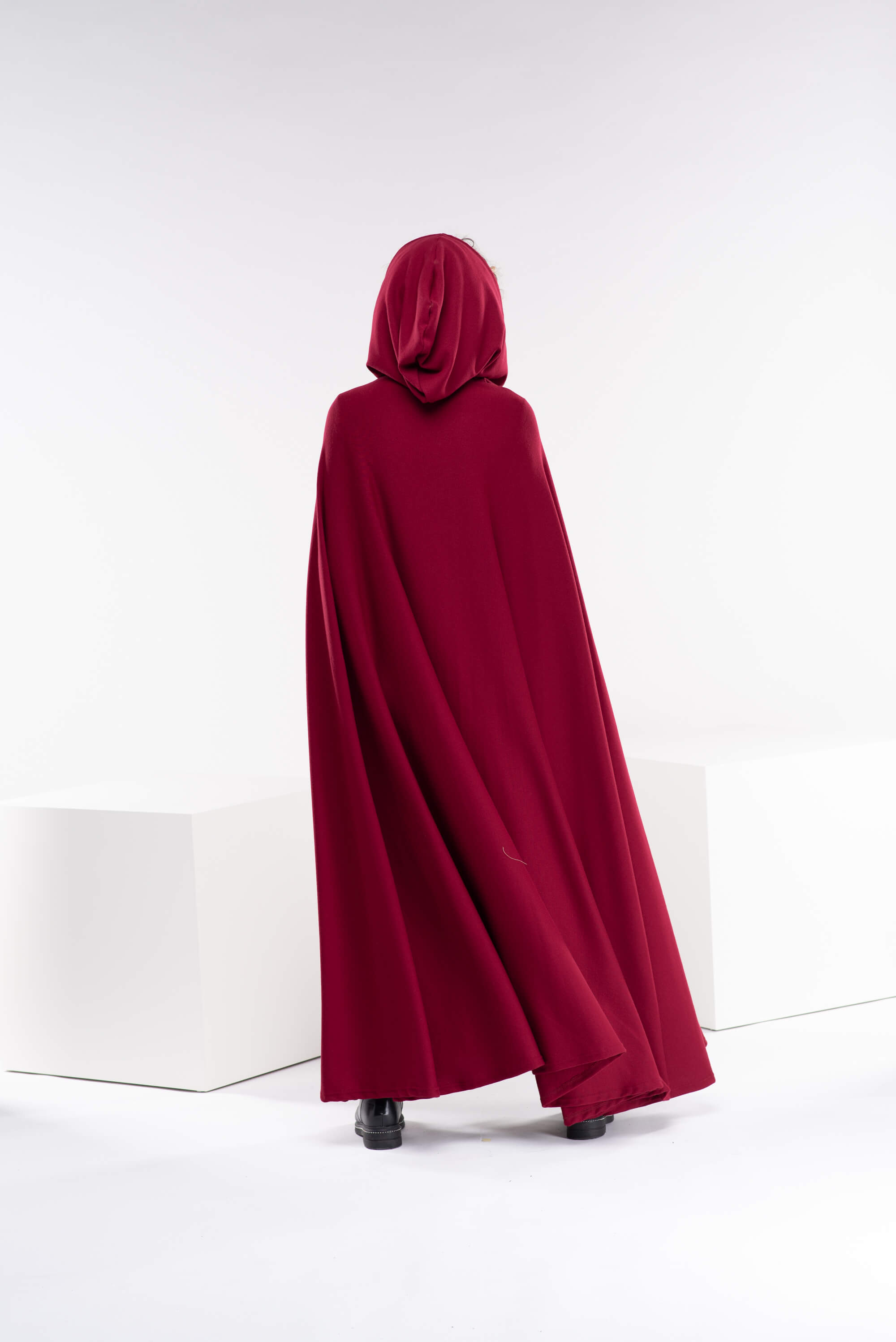 Burgundy Long Maxi Sweater Coat