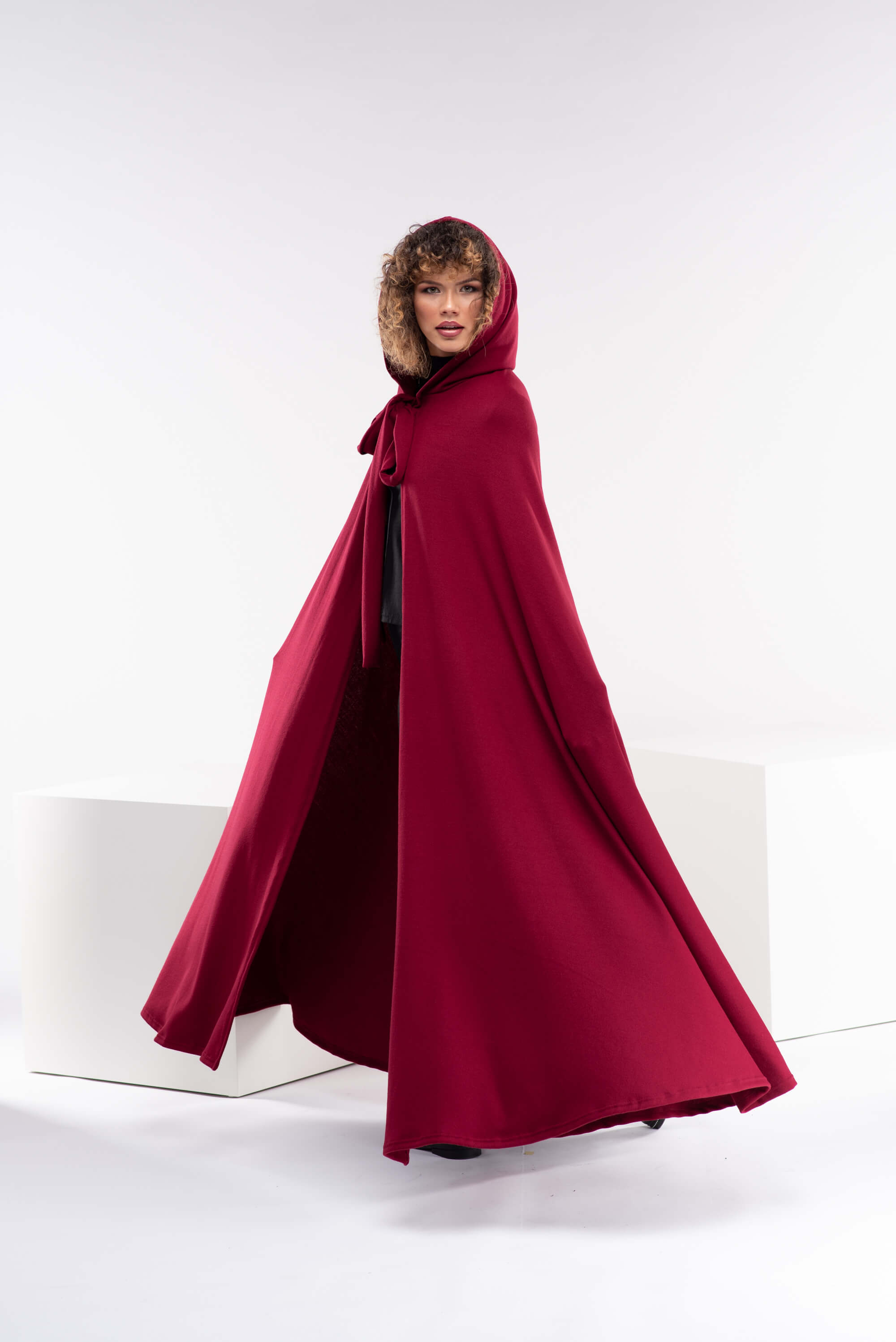 Burgundy Long Maxi Sweater Coat